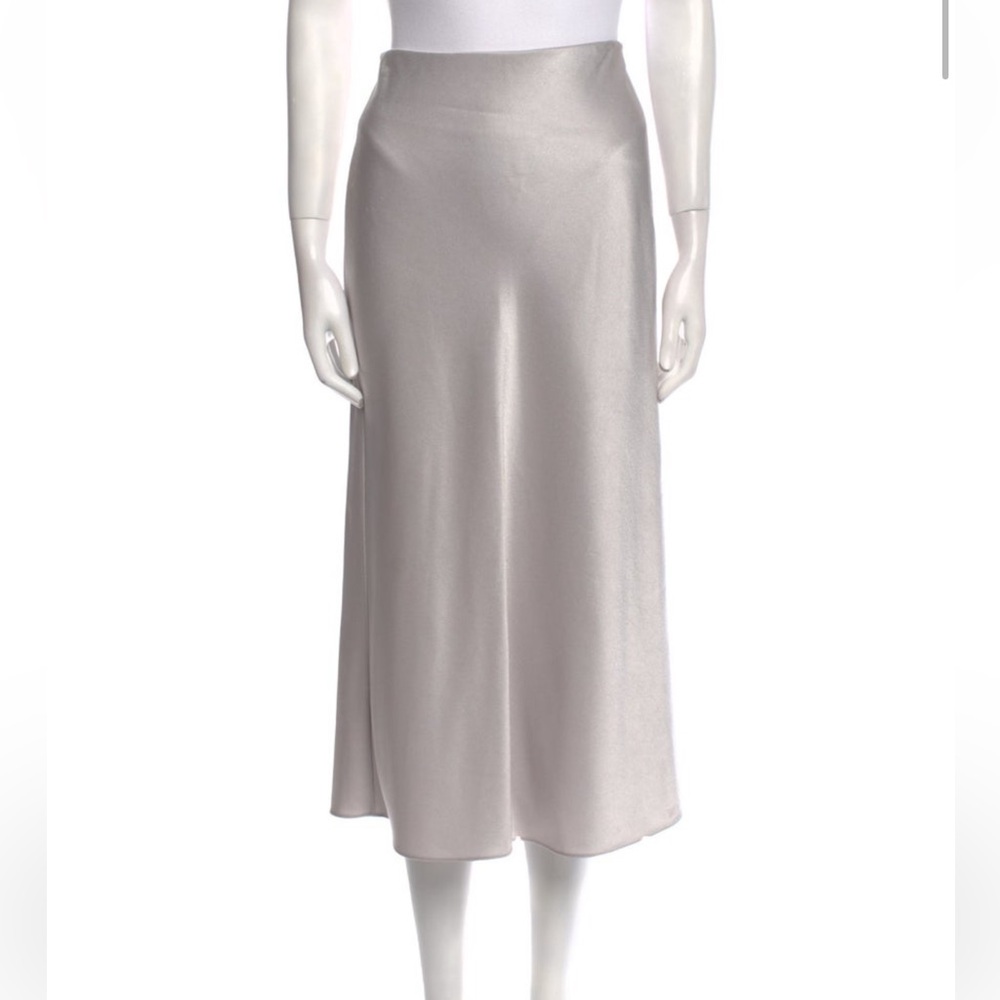 Alice + Olivia Grey Midi Slip Skirt
